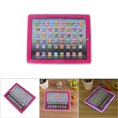 KIMISS Baby Kleinkind Lernen Englisches -Tablet - Frühes Onal Studienspielzeug für Zahlen, Buchstaben und Wörter (PINK) von KIMISS
