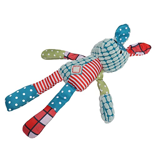 KIMISS Baby Security Doll - Stofftiere mit Zahnen Plüsch für Säuglinge, Süßes Lebendiges Design, Mehrzweck -Plüschspielzeug für Frühes E ON und Schlafunterstützung (blaues Kaninchen) von KIMISS