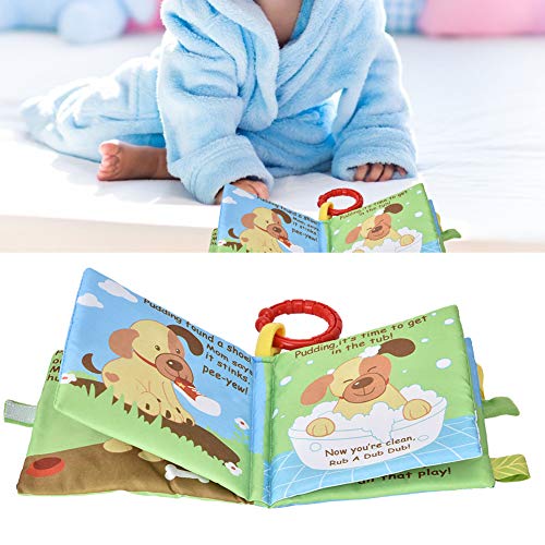 KIMISS Baby Weiches Stoffgeschichtenbuch - Kleinkind -Rasselspielzeug für Early E On Engagiertes Stoffbuch mit Sounder für Babys ab 6 Monaten und Up (Typ 1) von KIMISS