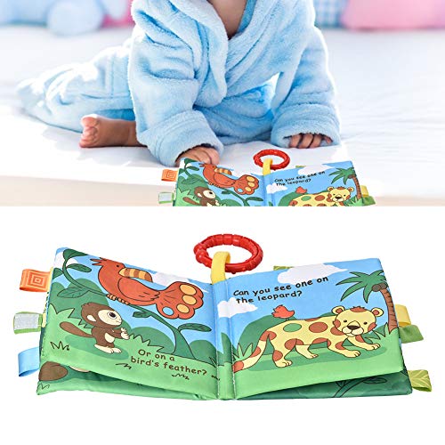 KIMISS Baby Weiches Stoffgeschichtenbuch - Kleinkind -Rasselspielzeug für Early E On Engagiertes Stoffbuch mit Sounder für Babys ab 6 Monaten und Up (Typ 3) von KIMISS