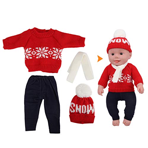 KIMISS Babypuppenkleidung Weihnachten Pullover Hosenhüte - 18 Zoll Doll Outfit & Accessoires für (Q18-782) von KIMISS