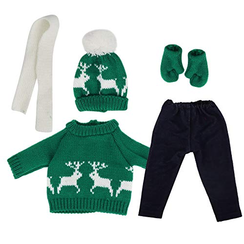 KIMISS Babypuppenkleidung Weihnachten Pullover Hosenhüte - 18 Zoll Doll Outfit & Accessoires für (Q18-785) von KIMISS