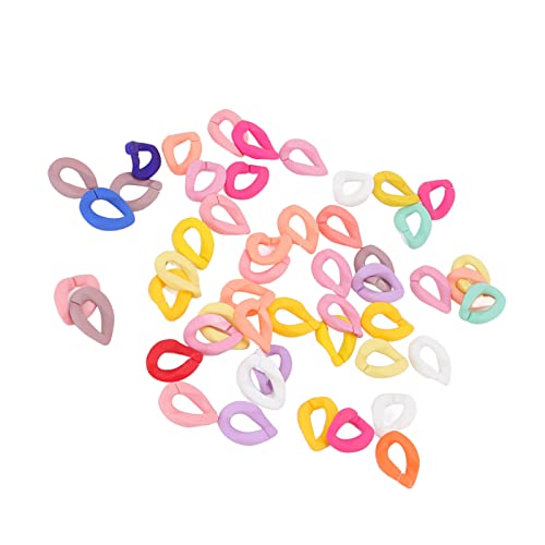 KIMISS Buntes Link Open Link Schmuck zu Schnallendekoration - 50 PCs Abnehmbare Vielseitige Verwendung (Solide gemischte Farbe) von KIMISS