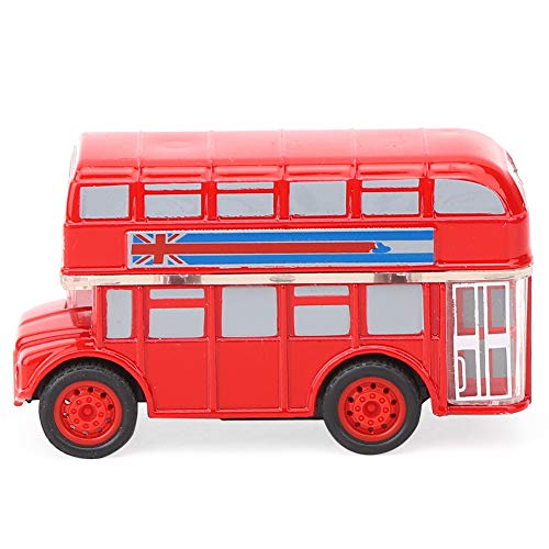 KIMISS Cartoon Bus Alloy Car Toy - Realistic Backfahrzeugmodell für - Rot für Spielzeit und Sammlung (Reisebus rot) von KIMISS