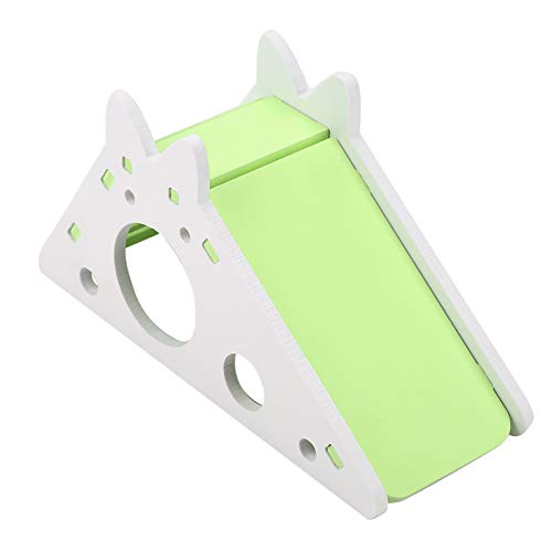 KIMISS Holzhamsterhausnest mit Klettertreppen - Umweltfreundliches Übungsspielzeug für Kleine Haustiere (Green) von KIMISS