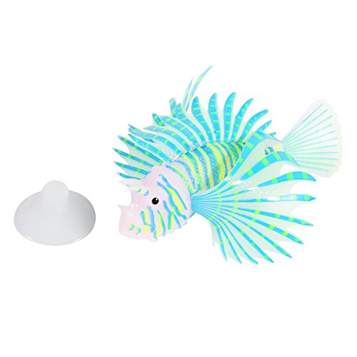 KIMISS Künstliche Löwenfische Glühen, Simulation Tierverzierungen Aquarium Fischtank Landschaft Dekoration Dekoration (4 Optionale Farben) (Blue) von KIMISS