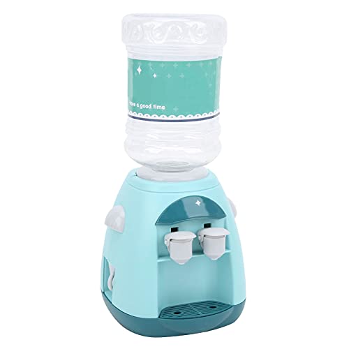 KIMISS Mini Electric Water Spender Toy mit Dual Water Heads & Music - Trinkbrunnenmodell für Dollhouses & Imaginative Play - Enthält 2 Tassen Hellblau (hellblau) von KIMISS