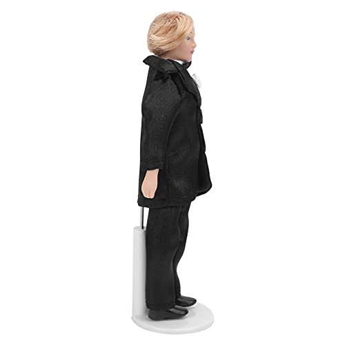 KIMISS Miniaturporzellanpuppenbräutigam für Dollhouse 1/12 Skala Black Anzugfigur Dekoration KIMISS Miniaturporzellanpuppenbräutigam für Dollhouse 1/12 Skala Black Anzugfigur Dekoration von KIMISS