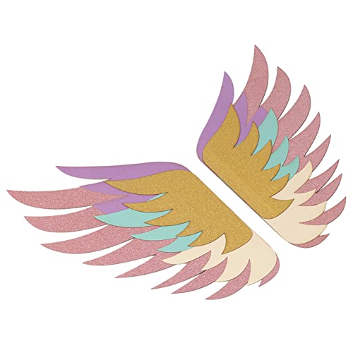 KIMISS Schöne Einzigartige Mehrfarbige Kuchenflügeldekorationen für Hochzeiten, Geburtstage und Partys - Kreative Kuchen -Ornament Requisiten (Typ 1) von KIMISS