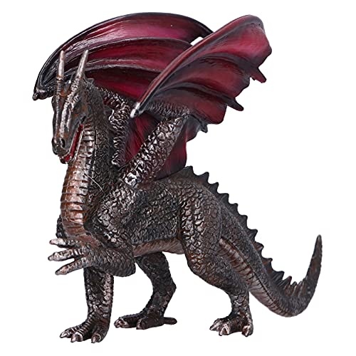 KIMISS Simuliertes Drachenfigur - Lebensechter Drachenmodellspielzeug für, Heimdekor und E -Onal Spiel Ideal für Sammler und Tierbegeisterte (PL124-152 Stahldrache) von KIMISS