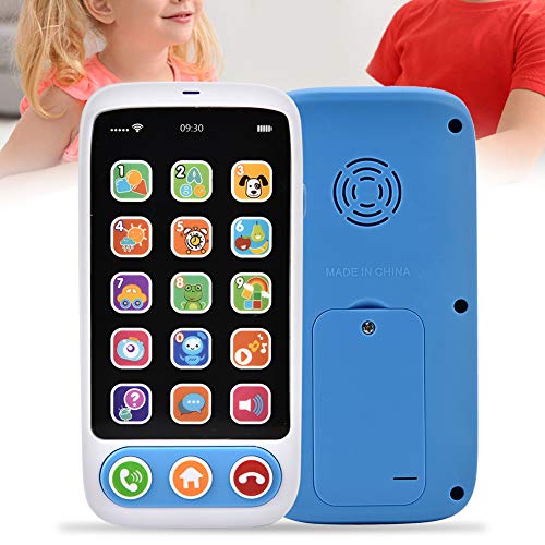 KIMISS Telefon Spielzeug Spielen Musik Handy für - e Onal -Mobilspielzeug mit Lautstärkesteuerung und Interaktive Funktionen (Blue) von KIMISS