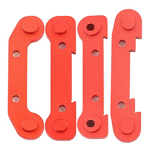 KIMISS Wltoys 144001 Upgrade-Teile Wltoys Schwingarm-Verstärkungsplatte Aluminiumlegierung Reinford-Schwingenarm Fester Satz Rc-Auto-Upgrade Passend für Wltoys 144001 1 14 (rot R) von KIMISS