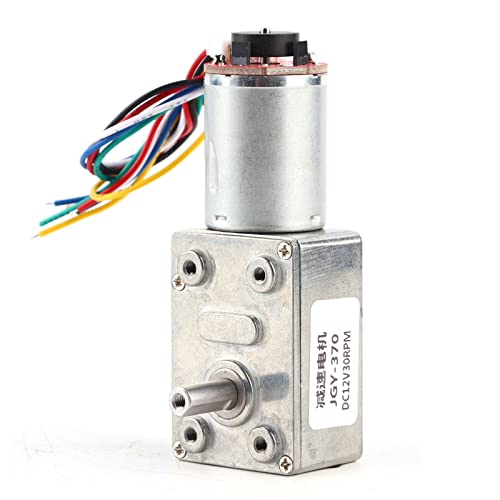 KIMISS Wurmgetriebemotor 12 -V -Reduktion Hochgender Motor mit Encoder Starker Selbstverriegelung Lüfteranwendungen für Elektromotoren (30RPM) von KIMISS