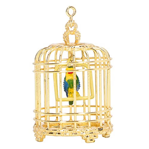 Metal Dollhouse Birdcage Toys, 1 12 Miniaturspielzeug, Dekorvogelkäfig für 6 Dekoration Fotografie Prop Gold Simulation (Gold) von KIMISS