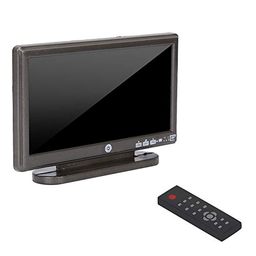 Miniatur-Fernseher, 1 12 Fernseher mit Fernbedienung, Tele, Heimdekoration, Zubehör, Puppenhaus-Zubehör, Leicht, für Wohnzimmer, Miniatur-Fernseher, 1 12 Fernseher mit Fernbedienung, Tele, Heimdekoration, Zubehör, Puppenhaus-Zubehör, Leicht, für Wohnzimmer, von KIMISS