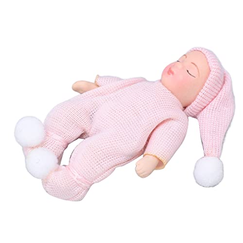Puppenhaus Porzellan Kleinkind, Baby 1:12 Mini Rosa Pullover Kleinkind, Dekor Miniatur Neugeborene Figur für Schreibtisch von KIMISS