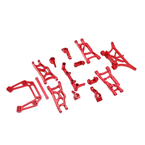 Rc Vorne Hinten Suspension Arm Kit Für Traxxas Aluminium Legierung Teile 1 10 Metall Upgrade Sories Lenkung Tasse Slash 2Wd (Rot) von KIMISS