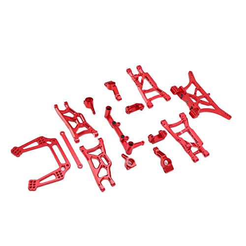 RC Auto Upgrade Teile Set,Rc Vorne Hinten Suspension Arm Kit Für Traxxas Aluminium Legierung Teile 1 10 Metall Upgrade Sories Lenkung Tasse Slash 2Wd (Rot) von KIMISS