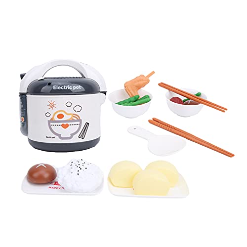 Reiskocher Spielzeug, Plastiksimulation Küchenspielzeug, Spielset Trep Play Playsets Kochgeräte Spielzeug SetGray Chef Vorschule Kindheit und Onal Fun Cuttable Food Spielzeug (Grey) von KIMISS