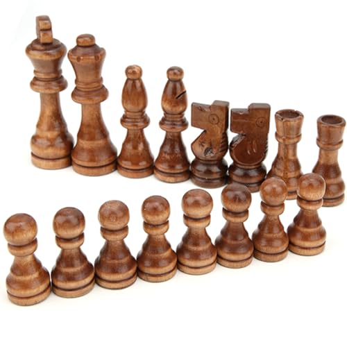 Schachfiguren aus Holz, Internationale Figur ohne Brett, Elternteil, 32 Stück, Standard-Kind-Interaktionsspielzeug, Kindergeschenk, Nur Staunton, Kompletter Ersatz, Interaktiv Schachfiguren aus Holz, Internationale Figur ohne Brett, Elternteil, 32 Stück, Standard-Kind-Interaktionsspielzeug, Kindergeschenk, Nur Staunton, Kompletter Ersatz, Interaktiv von KIMISS