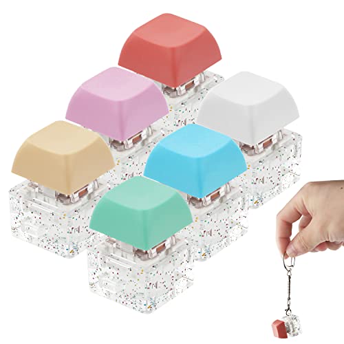 6 Stück Keyboard Fidget Schlüsselanhänger Clip, Abnehmbar Karabiner Schlüsselanhänger Keycap Fidget Keychain Finger Dekompressions Spielzeug für Erwachsene Studenten Stress Abbauen 6 Stück Keyboard Fidget Schlüsselanhänger Clip, Abnehmbar Karabiner Schlüsselanhänger Keycap Fidget Keychain Finger Dekompressions Spielzeug für Erwachsene Studenten Stress Abbauen von KINBOM