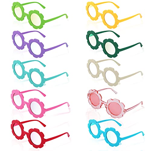 KINBOM 10 Stück Blumen Sonnenbrille, Runde Blumen Sonnenbrille Kinder Sonnenblumensonnenbrille Bunte Outdoor-Brillen für Kinder KINBOM 10 Stück Blumen Sonnenbrille, Runde Blumen Sonnenbrille Kinder Sonnenblumensonnenbrille Bunte Outdoor-Brillen für Kinder von KINBOM