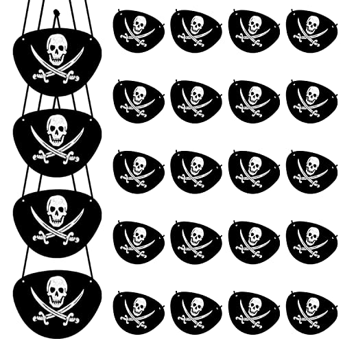 KINBOM 24 Stück Piratenzubehör Set Kinder Piratenzubehör Kinder Geburtstag Piratenhut Set Totenkopf, Piraten-Augenklappen, Zubehör, Piraten-Themenparty, Zubehör für Kinder und Erwachsene KINBOM 24 Stück Piratenzubehör Set Kinder Piratenzubehör Kinder Geburtstag Piratenhut Set Totenkopf, Piraten-Augenklappen, Zubehör, Piraten-Themenparty, Zubehör für Kinder und Erwachsene von KINBOM