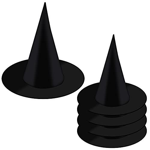 KINBOM 5pcs Große Größe Halloween Hexenhüte, Kostüm Cosplay Hexenhut Dekoration Zauberer Hut Zubehör für Erwachsene Party Gefälligkeiten Festival Verkleidung (Schwarz) von KINBOM