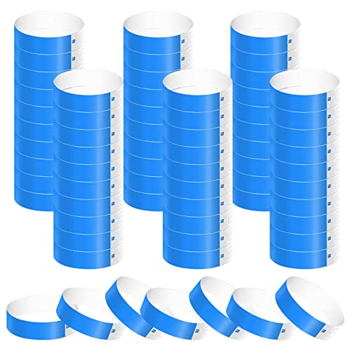 KINBOM 600 Stück Blaue Armbänder Papier, Wasserdichte Papierarmbänder Event Armbänder Handgelenk Partybänder Armbänder für Veranstaltungen Konzerte Vergnügungsparks Bars (Blau) von KINBOM