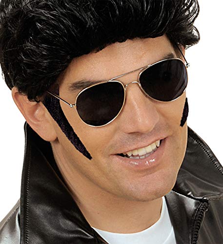KING OF HALLOWEEN.DE Koteletten klebend schwarz von KING OF HALLOWEEN.DE