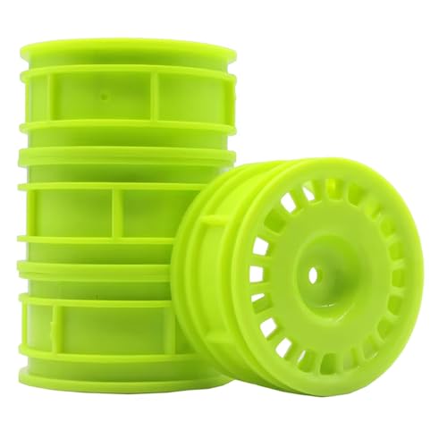 KINGCOO 4PCS 52mm Nylon RC Felgen Räder 12mm Sechskant für 1/10 On-Road Tourenwagen Drift Touring Racing Auto für HSP HPI Tamiya Kyosho (Grün, A) von KINGCOO