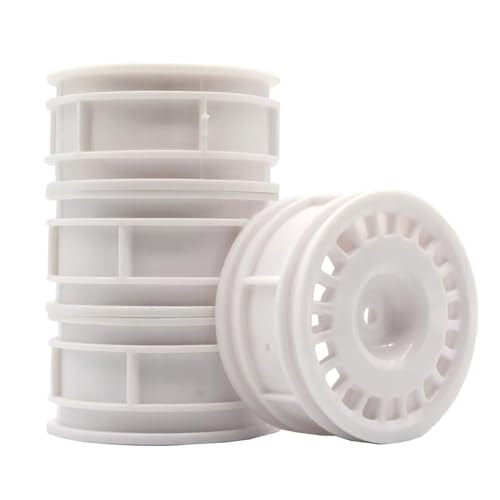 KINGCOO 4PCS 52mm Nylon RC Felgen Räder 12mm Sechskant für 1/10 On-Road Tourenwagen Drift Touring Racing Auto für HSP HPI Tamiya Kyosho (Weiß, A) von KINGCOO