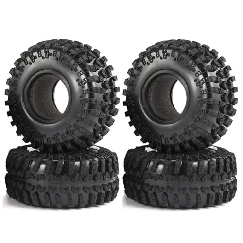 KINGCOO RC Auto Reifen, 4PCS RC Crawler Reifen Gummi 2.2 Zoll Felgen Radreifen für 1:10 RC Rock Crawler Auto Teile für Axial SCX10 D90 TF2 RR10 TRX4 TRX6 Tamiya Redcat HSP HPI Kyosho (130mm-A) von KINGCOO