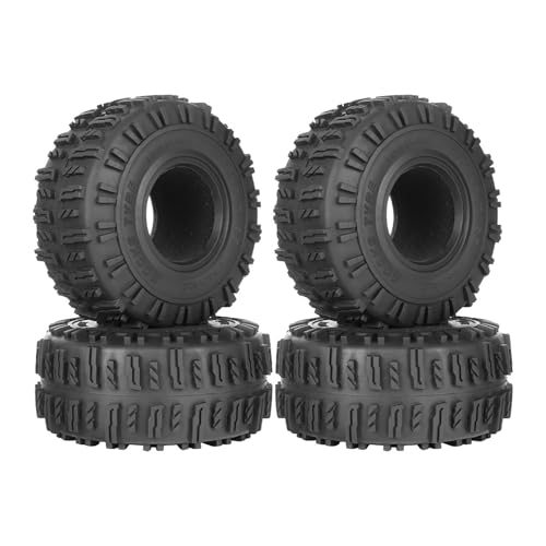 KINGCOO RC Auto Reifen, 4PCS RC Crawler Reifen Gummi 2.2 Zoll Felgen Radreifen für 1:10 RC Rock Crawler Auto Teile für Axial SCX10 D90 TF2 RR10 TRX4 TRX6 Tamiya Redcat HSP HPI Kyosho (132mm) von KINGCOO