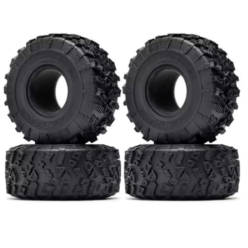 KINGCOO RC Auto Reifen, 4PCS RC Crawler Reifen Gummi 2.2 Zoll Felgen Radreifen für 1:10 RC Rock Crawler Auto Teile für Axial SCX10 D90 TF2 RR10 TRX4 TRX6 Tamiya Redcat HSP HPI Kyosho (135mm) von KINGCOO