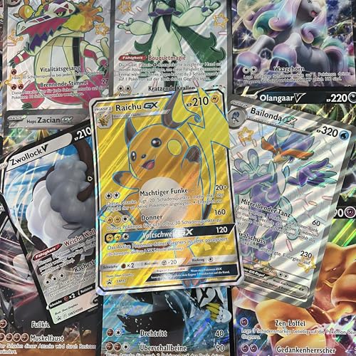 Kartenset für Pokemon Sammelkarten XXL Karten 3er- Pack zufällige V/VMAX/Holo/EX/GX/Jumbo Oversized inkl. KingsofCards Versandschutz Kartenset für Pokemon Sammelkarten XXL Karten 3er- Pack zufällige V/VMAX/Holo/EX/GX/Jumbo Oversized inkl. KingsofCards Versandschutz von KINGS OF CARDS