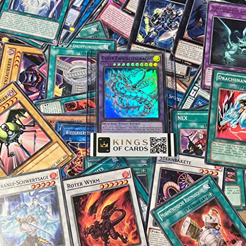 Yu-Gi-Oh! Set mit 50 Karten und Einer Holokarte - Deutsche Version inklusive KingsofCards Toploader Yu-Gi-Oh! Set mit 50 Karten und Einer Holokarte - Deutsche Version inklusive KingsofCards Toploader von KINGS OF CARDS