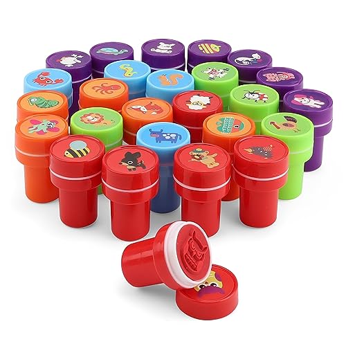 KINHARD 26 Stück Kinderstempel, Tierstempel, Stempel Kinder ab 2 Jahre, Mini Stempel, Tierstempelset, süße Kindergeschenke, Geburtstagsgeschenke KINHARD 26 Stück Kinderstempel, Tierstempel, Stempel Kinder ab 2 Jahre, Mini Stempel, Tierstempelset, süße Kindergeschenke, Geburtstagsgeschenke von KINHARD
