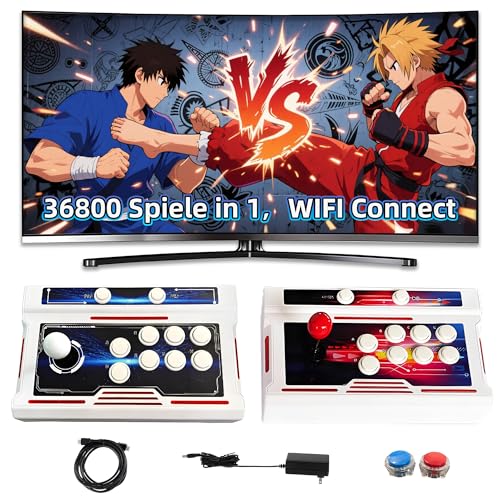 36800 3D WiFi Spiele in 1 Split Retro Spielkonsole, 1280*720 HD Auflösung, Plug and Play TV Spielkonsole, Unterstützung für 4 Spieler, zum Favorisieren/Speichern/Laden/Hinzufügen, Split 3D Joysticks 36800 3D WiFi Spiele in 1 Split Retro Spielkonsole, 1280*720 HD Auflösung, Plug and Play TV Spielkonsole, Unterstützung für 4 Spieler, zum Favorisieren/Speichern/Laden/Hinzufügen, Split 3D Joysticks von KINMRIS