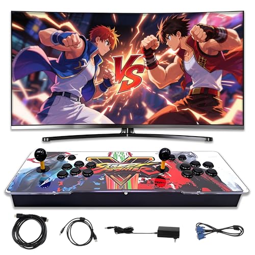 8000 3D WiFi Spiele in 1 Retro Spielkonsole, 1280*720 HD Display, Plug and Play TV Spielkonsole, Unterstützung von 4 Spielern, Favoriten/Speichern/Laden/Hinzufügen (Rote & Blaue Charaktere) von KINMRIS