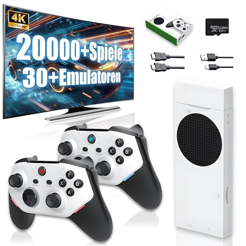 M88 Emulator Konsole 1080P, Retro Gaming Konsole 20000+ Retro Spiele 30+ Emulatoren, mit 2 Drahtlosen Griffen, Plug and Play Retro TV Spiele (128G) von KINMRIS
