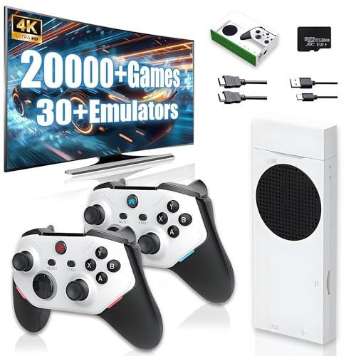 M88 Retro Gaming Konsole 1080P, Emulator Konsole 20000+ Retro Spiele 30+ Emulatoren, mit 2 Drahtlosen Griffen, Plug and Play Retro TV Spiele (128G) von KINMRIS