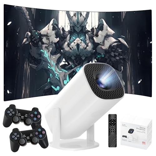 P30 MAX Tragbarer Intelligenter Projektor mit WLAN & Bluetooth, Retro Spielkonsole mit 36000+ Spiel 14-Emulator, 240 Lumen, 1280*720P, Android 11 Drahtloser Projektor für Heimkino, Outdoor (Schwarz) P30 MAX Tragbarer Intelligenter Projektor mit WLAN & Bluetooth, Retro Spielkonsole mit 36000+ Spiel 14-Emulator, 240 Lumen, 1280*720P, Android 11 Drahtloser Projektor für Heimkino, Outdoor (Schwarz) von KINMRIS