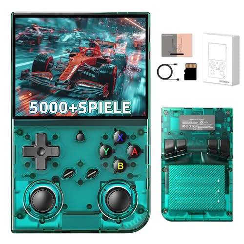 RG35XX Pro Retro Handheld Spielekonsole 64GB mit 5000+ Integrierten Retro Spielen 17 Emulatoren, Linux System, 3,5-Zoll-IPS-Bildschirm, Unterstützt WLAN & Bluetooth, TV Ausgang (Transparentes Grün) RG35XX Pro Retro Handheld Spielekonsole 64GB mit 5000+ Integrierten Retro Spielen 17 Emulatoren, Linux System, 3,5-Zoll-IPS-Bildschirm, Unterstützt WLAN & Bluetooth, TV Ausgang (Transparentes Grün) von KINMRIS
