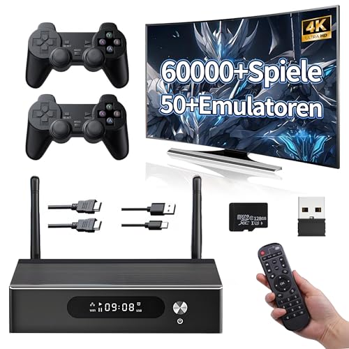 Super Konsole X3 Pro Tragbare Emulator Konsole 128G, Retro Video Gaming Konsole mit 60000+ Retro Spiele 50+ Emulatoren mit EmuELEC4.6& Android & CoreELEC,2 Controller,Unterstützung WiFi Super Konsole X3 Pro Tragbare Emulator Konsole 128G, Retro Video Gaming Konsole mit 60000+ Retro Spiele 50+ Emulatoren mit EmuELEC4.6& Android & CoreELEC,2 Controller,Unterstützung WiFi von KINMRIS
