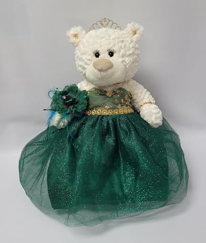 KINNEX COLLECTIONS SINCE 1997 Quince Anos Quinceanera Letzte Puppe Teddybär mit Kleid (Mittelstück) ~ 50,8 cm ~ ARC16831-33 (Smaragdgrün) von KINNEX COLLECTIONS SINCE 1997