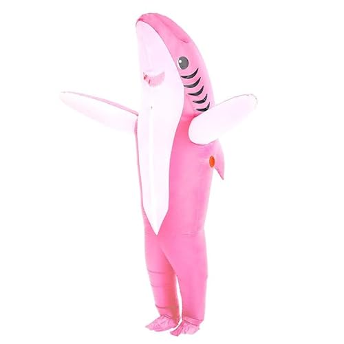 KINQUINN Aufblasbare Hai Kostüm für Erwachsene Lustige Halloween Kostüme Cosplay Fantasy Kostüm(4.9-5.9FT) von KINQUINN