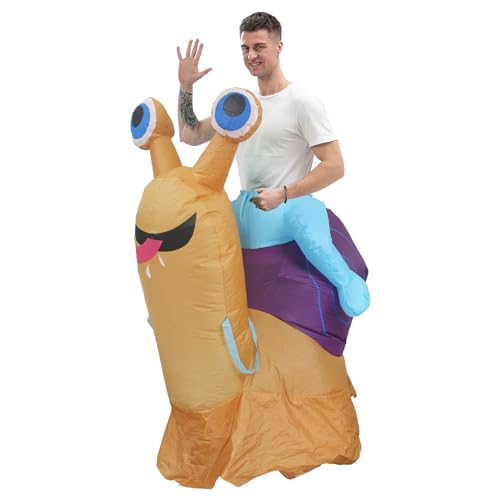 KINQUINN Aufblasbare Schnecke Kostüm Erwachsene, aufblasbare Schnecke Kostüm für Halloween Mardi Gras Party, lustige Tier Cosplay Kostüm von KINQUINN