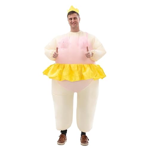 KINQUINN Aufblasbares Ballerina Kostüm für Erwachsene Blow Up Lustige Fette Anzüge Halloween Fancy Kleid von KINQUINN