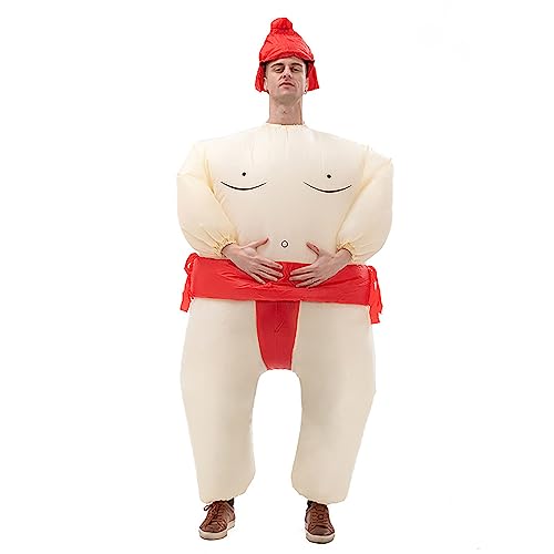 KINQUINN Kreationen Aufblasbares Kostüm Sumo Wrestler Ganzkörper Sumo Luft Blow-up Deluxe Halloween Kostüm für Erwachsene und Kinder von KINQUINN
